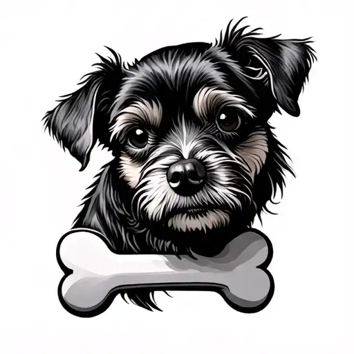 Dog Bone tattoo design idea