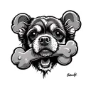 Dog Bone tattoo design idea