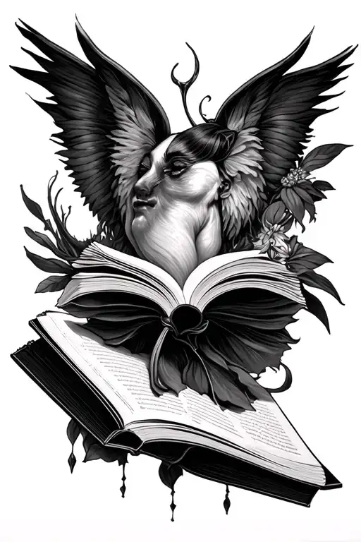 Dark Romance book tattoo design idea