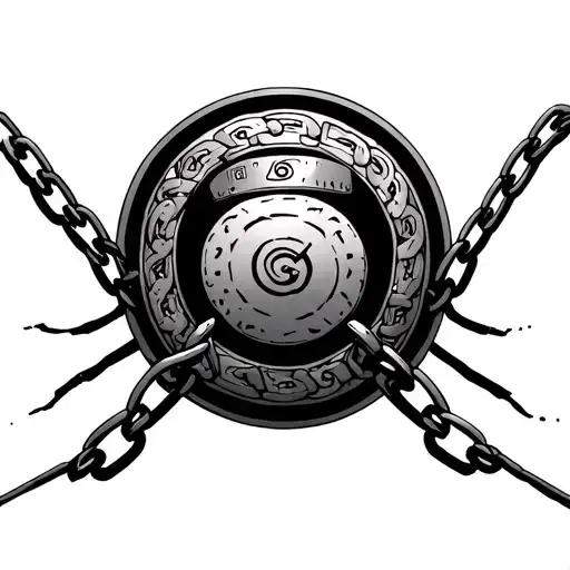 naruto stomach seal with kushinas chains extending out on to sides of stomach tattoo design idea