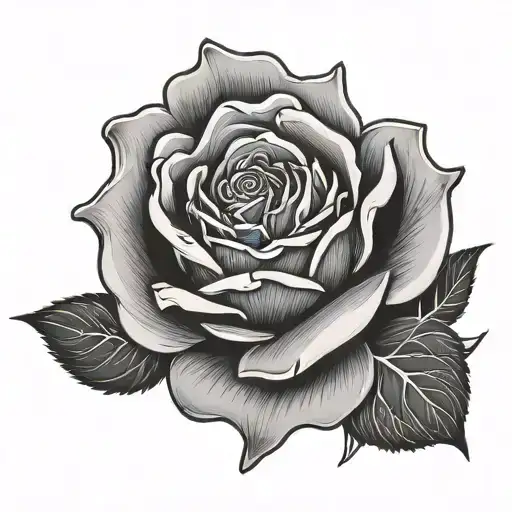 rose independent Chinese tattoo design idea