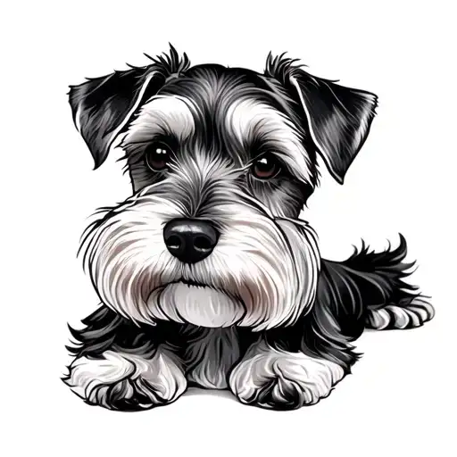 Miniature Schnauzer tattoo design idea