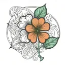five leaf clover tattoo inspired tattoo design idea