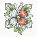 five leaf clover tattoo inspired tattoo design idea