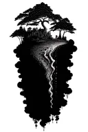 Floating Island tattoo design idea