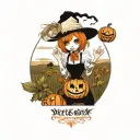 Jack O'Lantern scarecrow tattoo design idea