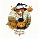 Jack O'Lantern scarecrow tattoo design idea