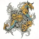 Svarog's square tattoo design idea