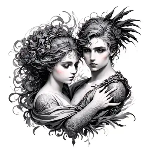 Mgk Orpheus And Eurydice tattoo design idea