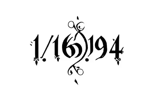 "1/16/1964" tattoo design idea