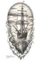 burn the boats tattoo design idea