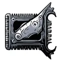 razor blade stylized tattoo design idea