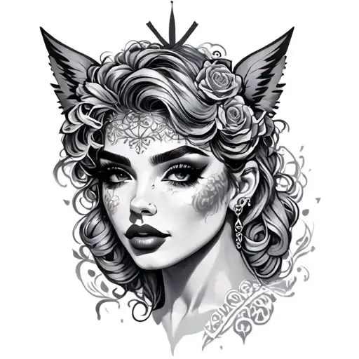 Shemale tattoo design idea