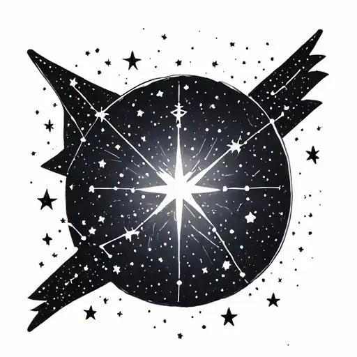 anime star constellation tattoo design idea