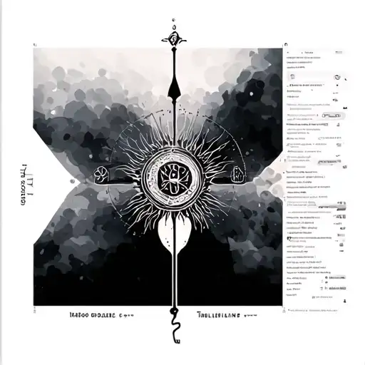 life timeline with symbols tattoo design idea