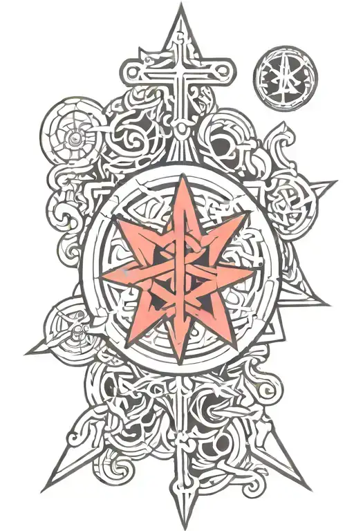 Alpha Kappa Rho symbol combined tattoo design idea