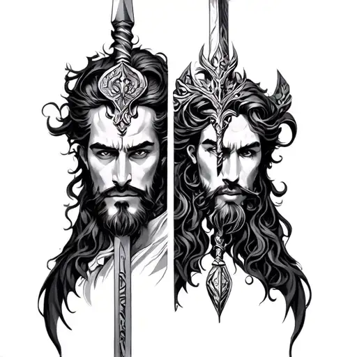  name meaning Oscar and Sidney one is spear of gods and the other is Long Is tattoo design idea