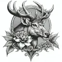 hirsch tattoo design idea