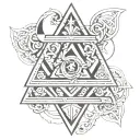 Viking 3 triangles connected tattoo design idea