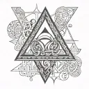 Viking 3 triangles connected tattoo design idea