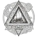 Viking 3 triangles connected tattoo design idea
