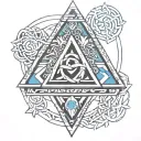 Viking 3 triangles connected tattoo design idea