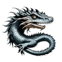 Chinese Water Dragon tattoo design idea