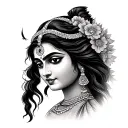 shiv Parvati tattoo design idea