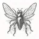 fly tattoo for face, small, simple black and white tattoo design idea
