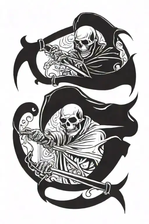  scythe and reaper tattoo design idea