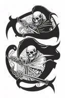  scythe and reaper tattoo design idea