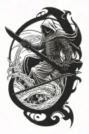  scythe and reaper tattoo design idea