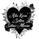 Rita Karin Selina Marina written in arabic in the shape of a heart tattoo design idea