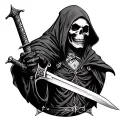 Grim Reaper With Sword tattoo design idea