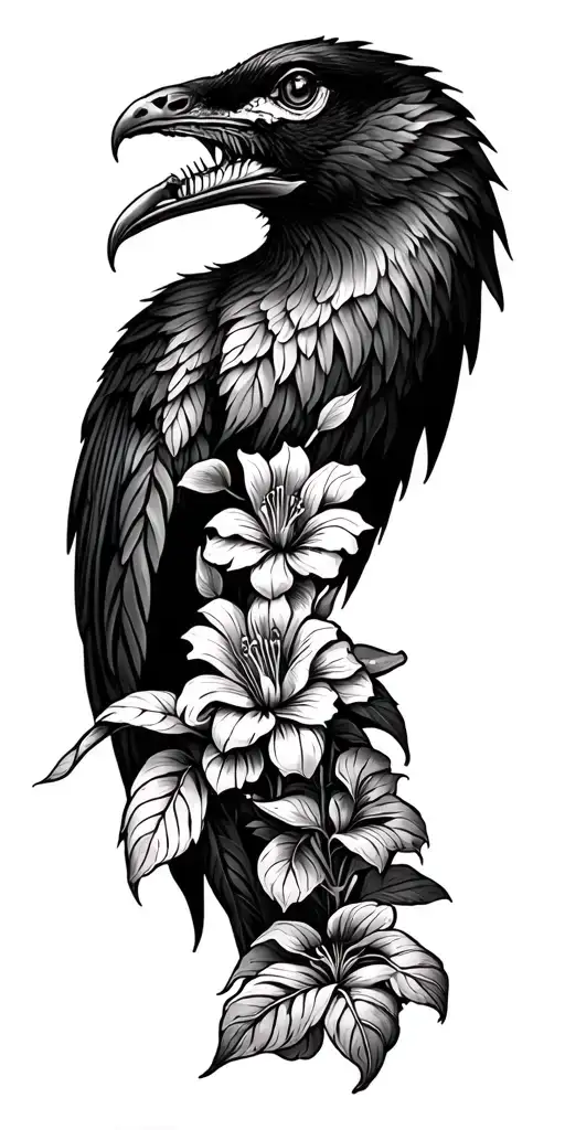 Irish Celtic / australian fauna y flora triumphing tattoo design idea