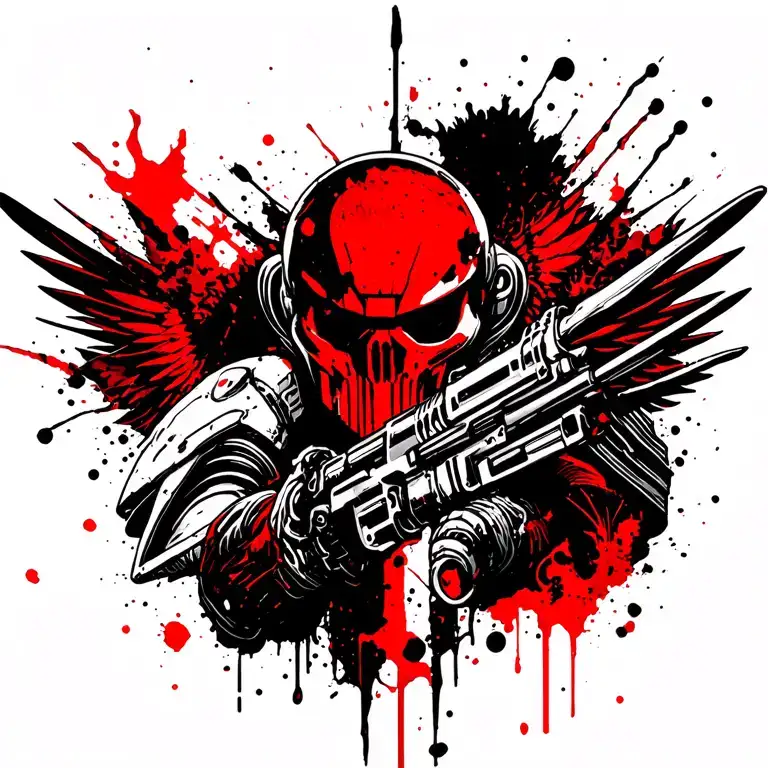 Warhammer 40k Dark Angels Space Marine tattoo design idea