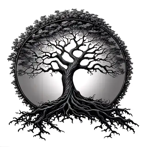 Catch Dream Tree of Life tattoo design idea