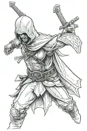 assassin creed ezio  tattoo design idea