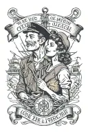 Wrap me up in me oilskin and Jumber No more on the docks I'll be seen Just tell me old shipmates, I'm taking a trip mate tattoo design idea