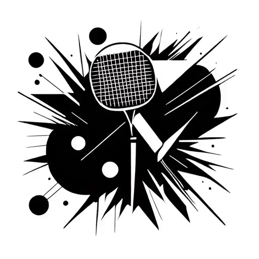 badminton and fitness for life tattoo design idea