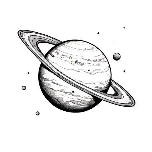 Generate an image of a tattoo with a planet Venus tattoo design idea