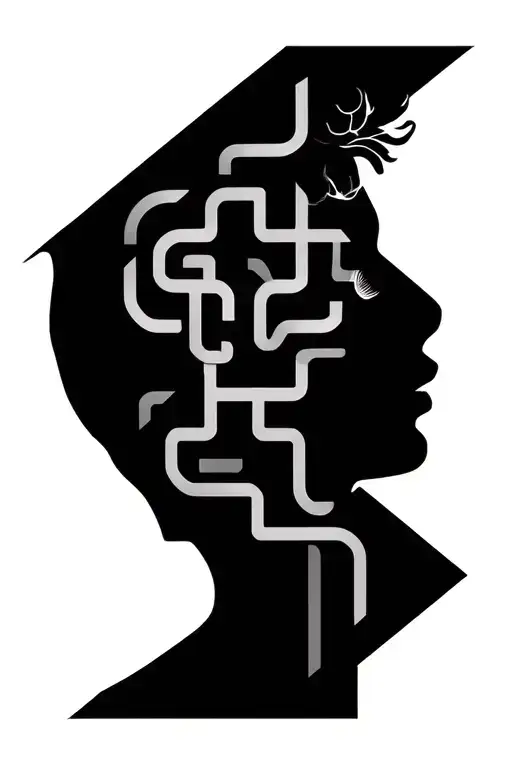 Overthinking: Geometric Mind MazeUse a maze-like, cerebral pattern (see “Geometric Mind Maze” trend) to symbolize overt tattoo design idea