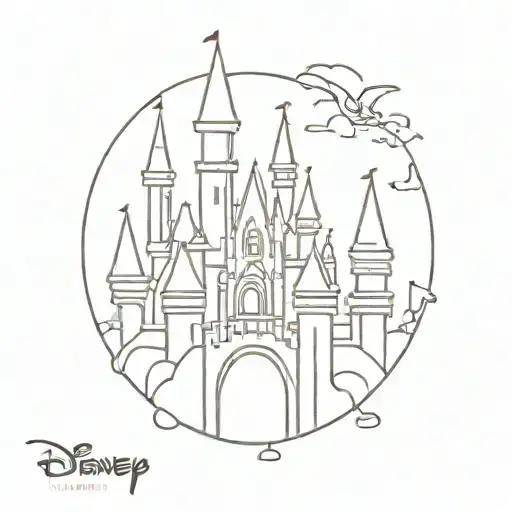Disney Mini Castle tattoo design idea