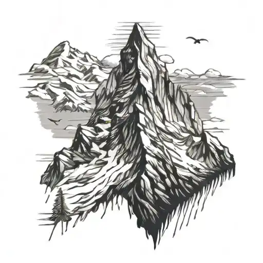 matterhorn mountain tattoo design idea