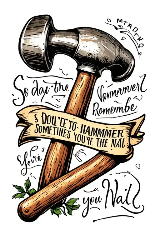 a day to remember sometimes you're the hammer, sometimes you're the nail tattoo design idea
