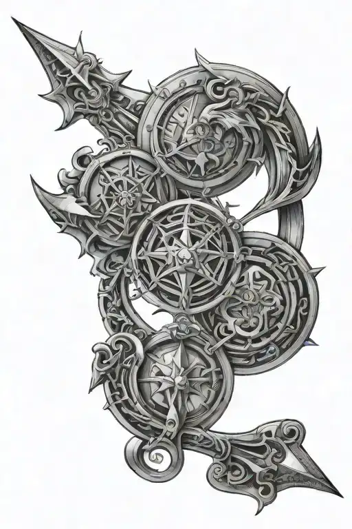 Sagittarius Libra Pisces Gemini sign tattoo design idea