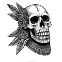Mayan Skull tattoo design idea