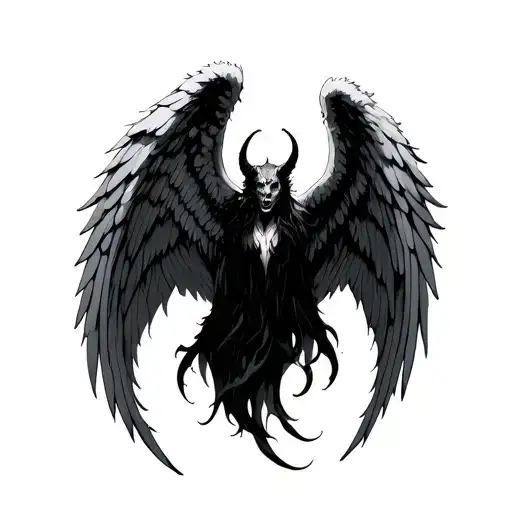 Angel And Demon Wings tattoo design idea