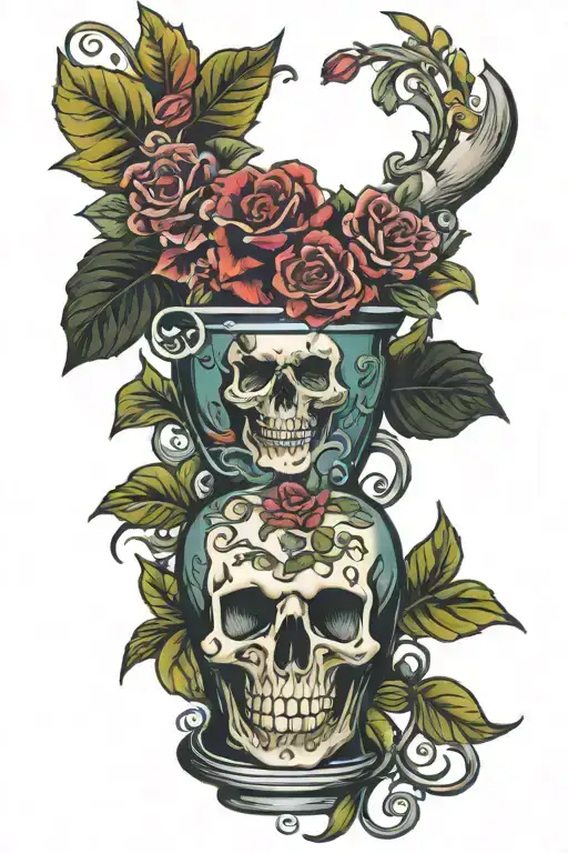 jealousy poisons the vase tattoo design idea