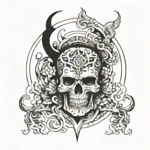 A symbol of mysterious wisdom with a symbol that suits a complex and complex personality  tattoo design idea